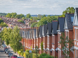 Row of UK houses