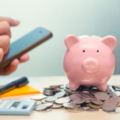 pink piggy bank savings icon