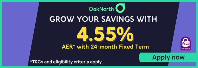 Oaknorth fixed term savings 2 year high rate