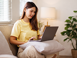 Woman and laptop