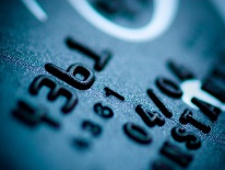 close up of numbers on bank card