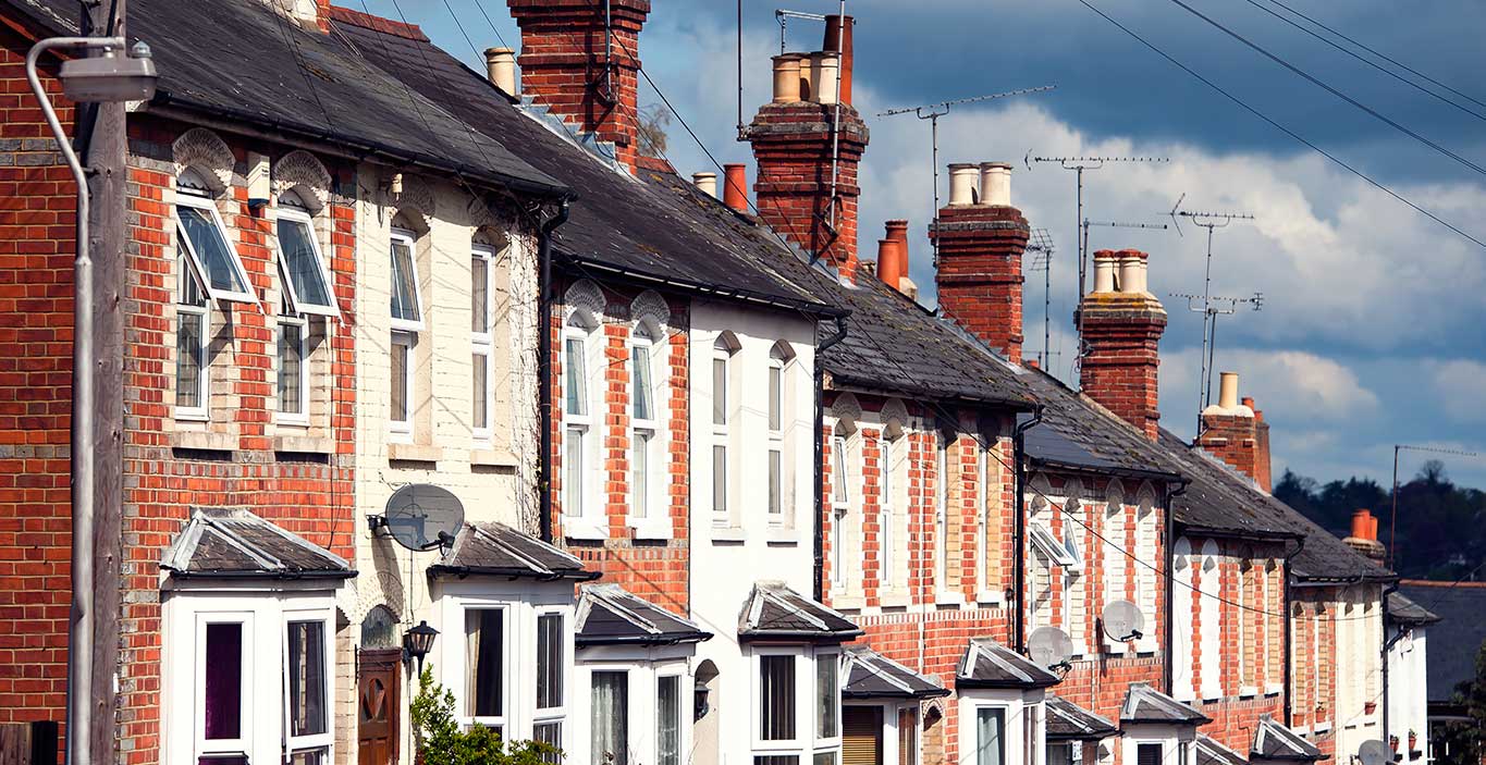 row of residential houses