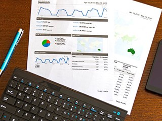 business document and keyboard
