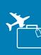 travel icon with blue background