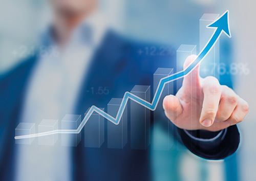 graph with upward trend