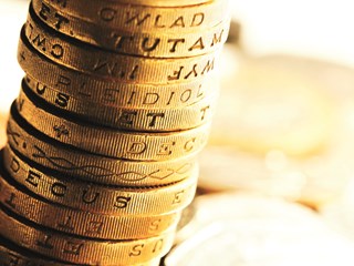 stack of pound coins