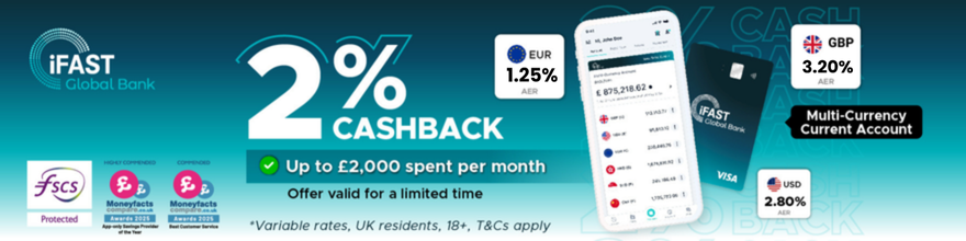 iFAST Global Bank Multi-Currency Current Account Banner