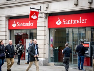 Santander bank on the high street