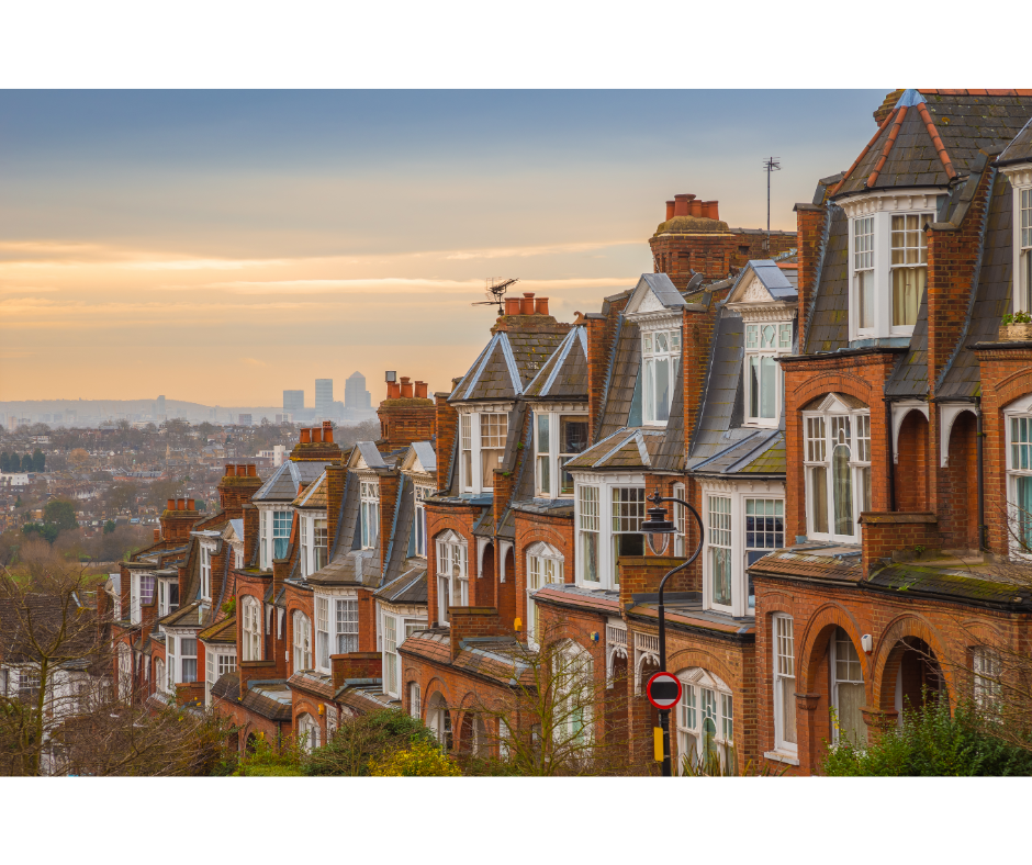 Row of UK houses