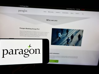 Paragon Bank Logo on a mobile screen