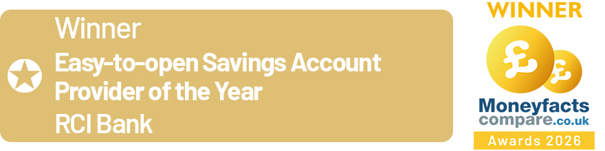 Easy-to-open Savings Account Provider of the Year Winner - RCI Bank