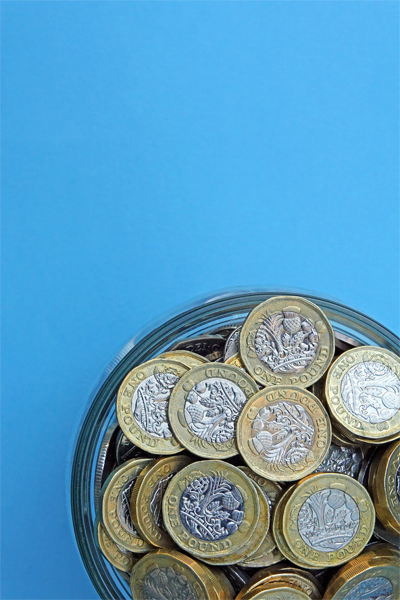 Coins in a pot