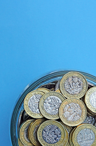 Coins in a pot