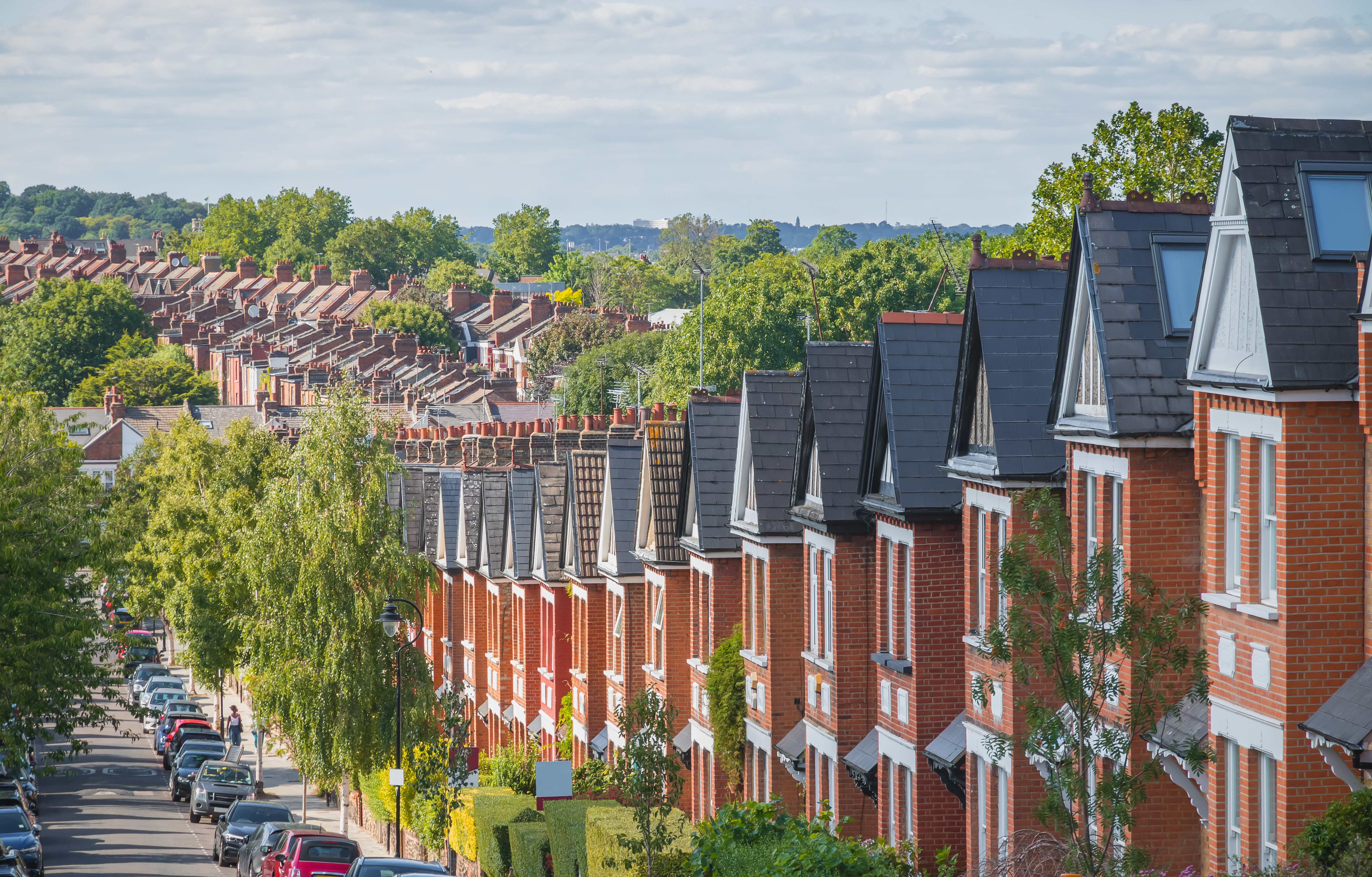Row of UK houses