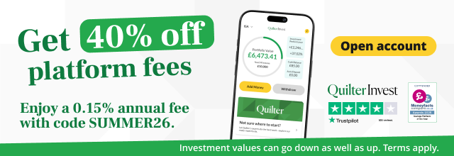 quilter stocks and shares ISA june july offer