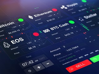 Imaging showing stock value of cryptocurrencies