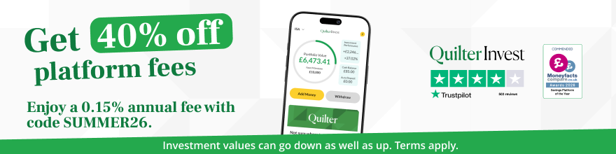 quilter stocks and shares ISA june july offer