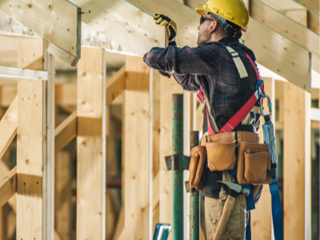 Capenter building a house