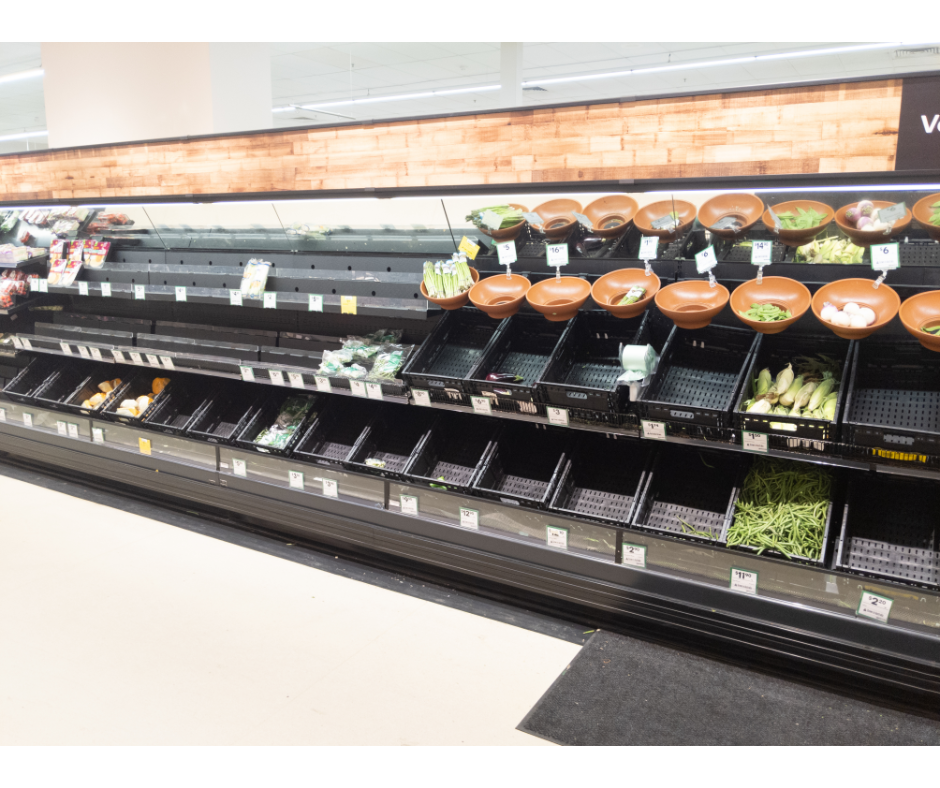 Food aisle in a supermarket