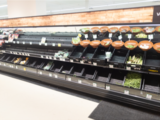 Food aisle in a supermarket